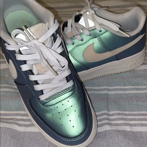 Metallic Green Air Force 1’s
